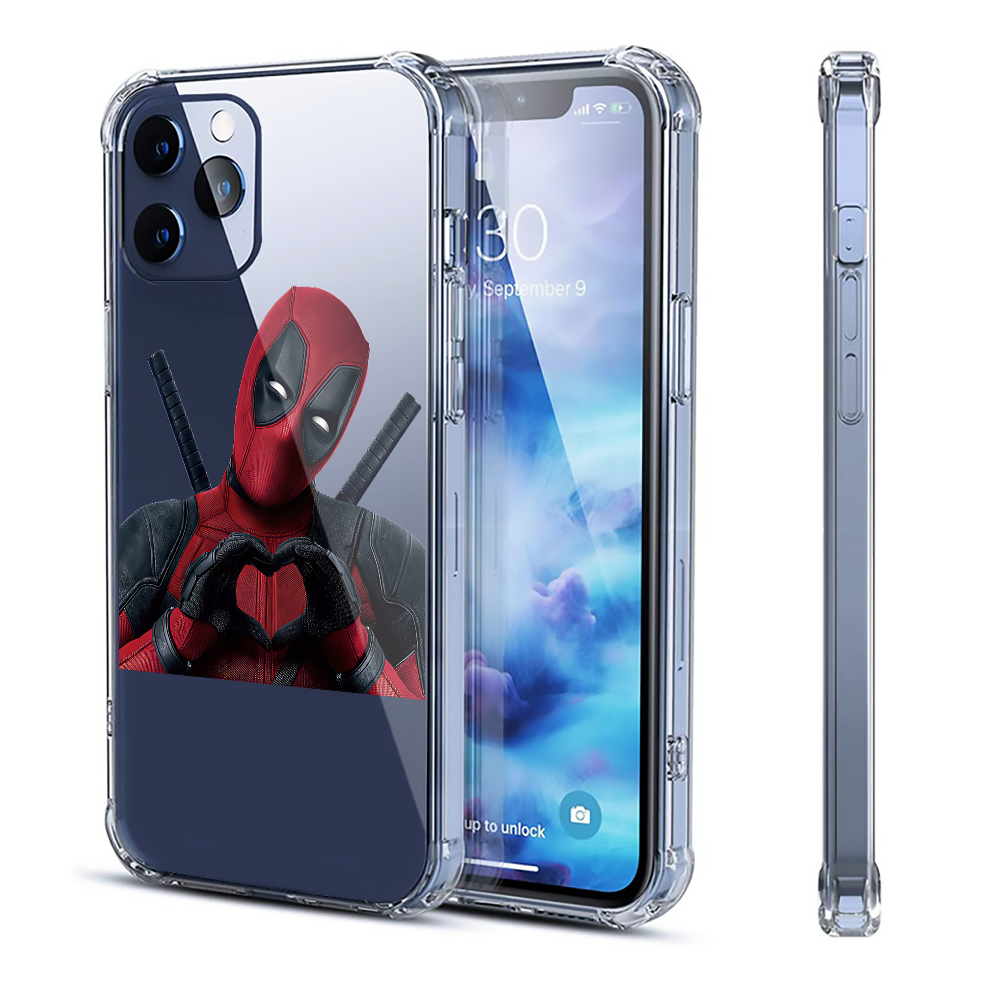 （画像用） Deadpool デッドプール 【iPhone 12シリーズ対応】透明スマホケース（クリアソフトケース）